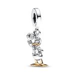 HuooNew 925 Sterling Silver Charms, Mickey, Dumbo, Donald Duck, Charms that fit Pandora Bracelets Make Great Charms Gifts for Ladies, Zinc, Zircon