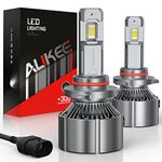 Aukee 9006 led headlights, 50W 6000K 10000 Lumens Extremely Bright HB3 Bulb Conversion Kit