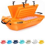 Cuddy Floating Cooler and Dry Storage Vessel – 40QT – Amphibious Hard Shell Design - Orange