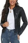 Fahsyee Faux Leather Jacket for Wom