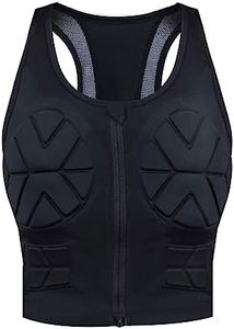 Zena Z1 Impact Vest for Women, Front Zip Padded Compression Vest for Contact Sports, Breast & Rib Protection, Lightweight, Non-Restrictive - Medium