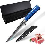 Sharp Boning Knife 6 Inch, Filleting Knife with German High Carbon Stainless Steel Blade Fish Knife with Comfortable Resin Handle, Kitchen Knife Ideal for Home and Restaurant