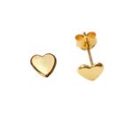 Arranview Jewellery 5 mm heart stud earrings in 9ct yellow gold