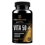 iCare Naturals Vita 50+ - Multivitamins for Seniors aged 50 and above - Health Supplement for Adults – Gluten Free | Vegetarian Friendly | Halal | Manufactured in Canada FDA Registered | GMP Certified - 60 count - 2 months’ supply.