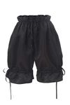 Nuoqi Womens Lolita Bloomers Maid Ruffle Pumpkin Pants Shorts, Black, Small