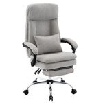 LXRADEO OFFICE CHAIR Ergonomic Computer Chair High back Executive Office Chair with Footrest Cushion Soft Breathable Linen Chair can be Tilted Rotating Desk Chair