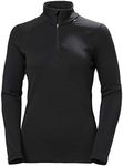 Helly Hansen Women's Lifa Merino Midweight 1/2 Zip Jacket, Black, Medium