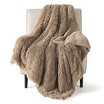 Bedsure Faux Fur Twin Blanket Taupe