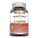 Amazing Nutrition Amazing Formulas L-Lysine - 1000mg Amino Acid Vitamin Tablets - Commonly Used For Cold Sores, Shingles, Immune Support, Respiratory Health & More - 180 Vegetarian Tablets Per Bottle