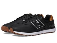 New Balance Men's 574 Greens V2 Golf Shoe, Black/Gum, 13 X-Wide