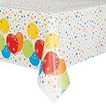 Glitzy Gold Birthday Rectangular Plastic Table Cover (137cm x 213cm) 1 Piece - Elegant Party Tablecloth for Festive Celebrations