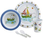 Flamefield Kid's Freddie and Friends Dining Set (Pack of 5) - White/Blue