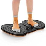 PROALLER Standing Desk Mat Balance Board Anti Fatigue Wobble Floor Mat Stand up Desk Accessory with Foot Massage for Office Fitness Workout and Stress Relief (Black, 20.3x13.2")