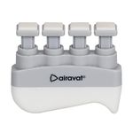 Airavat Finger Exerciser, Finger Hand Grip, Finger Exerciser Hand Grip Strengthener, Finger Muscles, Knuckles, Hands, Finger Strengthening For Guitar Practice, Rock Climbing And Therapy Training (Off Grey)