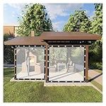 WBBML Waterproof Side Panels with Grommets 0.12mm Garden Gazebos Curtain PVC Plastic Partition Screen, Customizable (Color : Clear, Size : 2x2m)