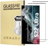 GLAREE Curved Screen Protector for Samsung Galaxy S22 Ultra,[2 Pack] 3D Coverage Tempered Glass,9H Hardness Ultra HD Saver Shield Film, Anti-Scratch, Touch Sensitive