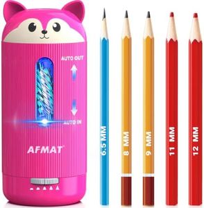 AFMAT Electric Pencil Sharpener, Fully Automatic, for 6.5-12mm Pencils