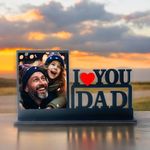 ArtwindGifts Customized Tabletop MDF Photo Frame for Father Birthday, Father's Day Gift for Dad (I love You Dad)