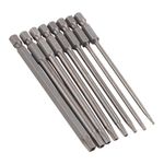 GIONAR 200mm/7.9" Long Torx Screwdriver Sets, 8Pcs Torx Head Screwdriver Bit Set, Star Screwdriver Set, Magnetic Torx Screwdriver T8-T40, S2 Alloy Steel Material,for Electric/Manual Screwdrivers