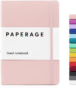 PAPERAGE Lined Journal Notebook, (Blush), 160 Pages, Medium 5.7 inches x 8 inches - 100 gsm Thick Paper, Hardcover