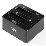 Liztek HDDT2BS Dual Bay USB 3.0 Super Speed to 2.5 and 3.5 inch SATA Hard Disk Drive and Solid-State Drive External Docking Station Duplicator/Cloner 4TB Support