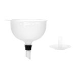 Farberware Professional Secure Fit Filter, Removable Strainer, Funnels for Filling Bottles with Oil,Beer,Liquid,Food,Powder, 5 Inch, White