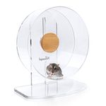 Niteangel Silent Hamster Exercise Wheel - Dual-Bearing Quiet Spinning Acrylic Hamster Running Wheel for Hamster Gerbils Mice Degus Or Other Small Animals (S)