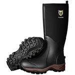 TideWe Rubber Neoprene Boots Men And Women, Waterproof Sturdy 6mm Neoprene Boot, Rain Boot Hunting Boot Arctic Outdoor Boot Men Size 10 Black (Ger Ⅱ)