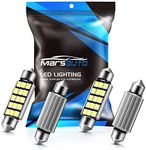 Marsauto 578 LED Bulbs, 400LM 2835 Chipsets for LED Interior Dome Map Door Lights Bulbs 211-2 212-2 569 6411 6451 41mm 42mm 1.65inch 6500K White Replacement Bulbs, Pack of 4