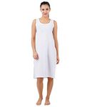 Happy Bunny Long Inner Slip Super Soft Cotton Full Camisole for Women - Knee Length Inner Lining for Kurtis, Kurta and Chickankari Suits/Tops, Side Open - All Day wear.