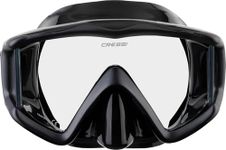 Cressi Liberty Triside SPE Diving Mask, Black/Black/Black