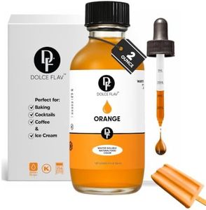Dolce Flav Natural Orange Food Coloring – 2 oz Bright Plant-Based Liquid Dye | Water-Soluble Color for Baking, Drinks & Desserts | Graduated Dropper Included | No Artificial Dyes | Kosher | Made in USA