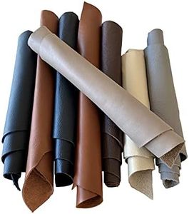 IPEA 1 Kg de Recortes de Cuero, Piel Auténtica en Tamaños Aleatorios y Colores Mixtos Clásicos, Fabricado en Italia, Retales Cortes con Formas Variadas, Restos de Producción Artesanal
