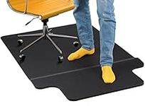 Office Chair Mat with Anti Fatigue Cushioned Foam - Chair Mat for Hardwood Floor with Foot Rest Under Desk - 2 in 1 Chairmat Standing Desk Anti-Fatigue Comfort Mat for Hard Floor - Size 54”x 36”