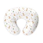 haus & kinder Newborn Nursing Feeding Pillow, Breastfeeding Pillows with Removable Cover, Infant Support for Baby and Mom Cradle 0-24 Months (Whimsical Woodland, Cotton Poplin, Multicolor)