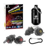 Naiicute Motorcycle Ear Plugs Motorbike Earplugs[2 Pairs], Wind Noise Reduction,Traffic Still Audible and Prevent Hearing Damage, Reusable Earbuds for Motorsports, Touring, Racing, Work,Commuting