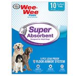 Four Paws Wee-Wee Super Absorbent Dog Housebreaking Pads, 10 Ct