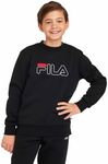 FILA Unisex Kid's Classic 2.0 Crew Sweatshirt, Black, Size 10