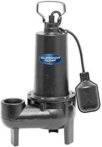 Superior Pump 93501 1/2-Horsepower Cast Iron Sewage Pump with Tethered Float Switch