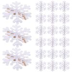 IMIKEYA Wood Clips 30pcs Mini Christmas Snowflake Wood Clothespins Cute Wooden Clothespins Photo Paper Peg Pin Craft Clips for Home Arts Craft Decor
