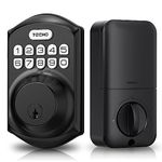 TEEHO TE001 Keyless Entry Door Lock with Keypad - Smart Deadbolt Lock for Front Door with 2 Keys - Auto Lock - Easy Installation - Matte Black