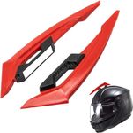 Vagary Wing Side Helmet Spoiler Aerodynamic Wing Dynamic Helmet Accessories, Helmet Punks, Helmet Wings (Red)