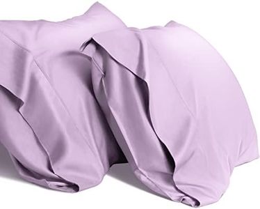 WishSmile Light Purple Bamboo Cooling Pillowcases Queen Pillow Cases Set of 2 Breathable Cool Silky Soft Moisture Wicking for Hot Sleepers,Hair and Skin Friendly,Lavender,2 Pack,20x30 inches