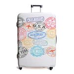 Luggage Cover Suitcase Protector Fits 19-33 Inch TSA Approved Travel Suitcase Cover Washable Dustproof Anti-Scratch, Newyork, L (26-30 inch)