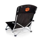 NCAA Clemson Tigers Tranquility Portable Folding Beach Chair, Black