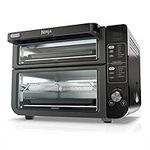 Ninja DCT402BK 13-in-1 Double Oven with FlexDoor, FlavorSeal & Smart Finish, Rapid Top Oven, Convection and Air Fry Bottom Oven, Bake, Roast, Toast, Air Fry, Pizza and More, Black