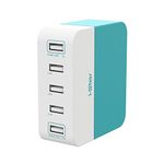 USB Charging Station Charger Hub - 5 Port Multi Port USB Charger With Intelligent Smart Charge For Apple iPhone, iPad, iPad Air, iPad Mini, iPad Pro, Samsung Galaxy, HuaWei, Nexus, LG and More