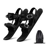 Mini Ski Skates for Snow, Short Mini Skating Ski Shoes Size Short Snowskates Snowblades Skiboards, Portable Ice Skates for Snow