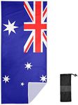 ODAWA Australia Flag Beach Towels Quick Dry Towel for Beach, Picnic Blanket Pool Travel Swimming Bath Shower Towel