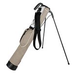 Orlimar Pitch 'n Putt Golf Lightweight Stand Carry Golf Club Bag for Men and Women, Plaid Poly Mocha Brown